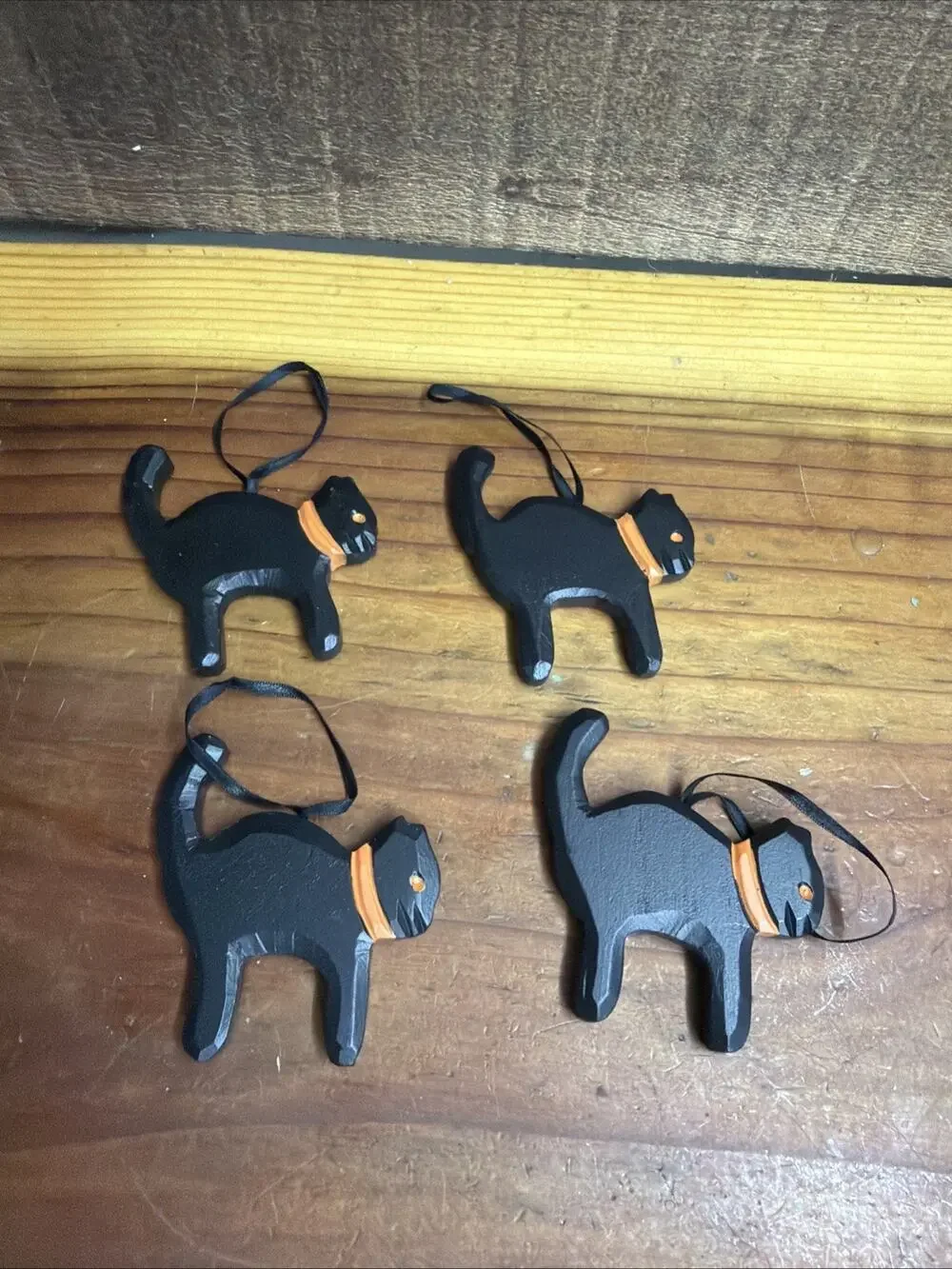 Midwest Cannon Falls Halloween Black Cat Ornaments Set Of 4